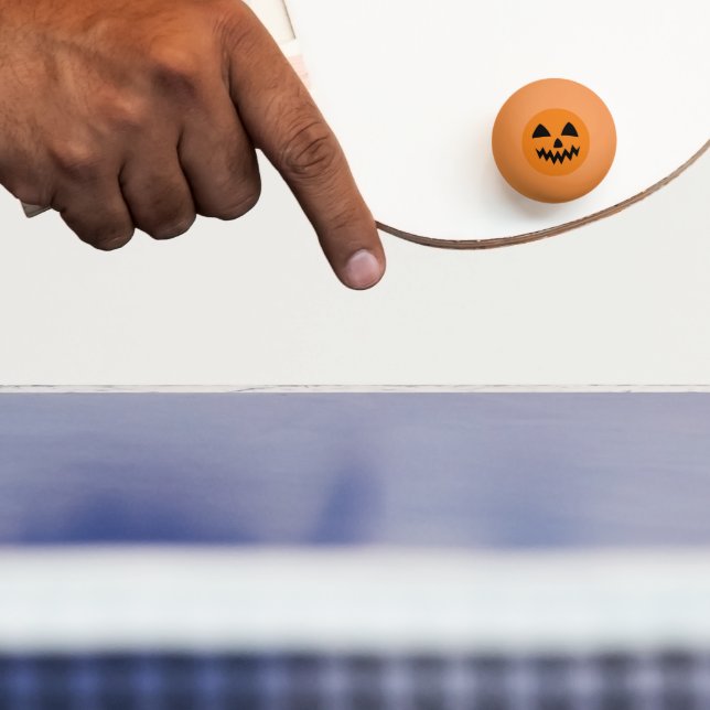 Einfaches Halloween-Kürbisgesichtsgeister beängsti Tischtennisball (Schaufel)