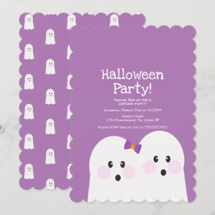 Einfaches Halloween-Party-Pink-Muster für Geisterp Einladung