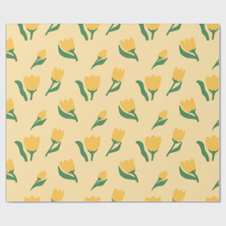 Einfaches handgezeichnetes Wasserfarben-Blumen-Mäd Geschenkpapier