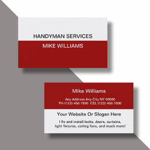Einfaches Handyman Business Cards Online-Design Visitenkarte