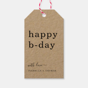 Einfaches Happy Birthday-Geschenk-Tag Geschenkanhänger