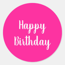 Einfaches Happy Birthday Hot Pink