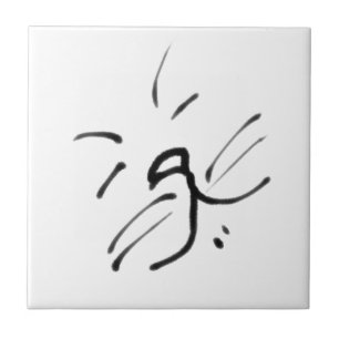 Einfaches Happy Cat Face Fliese