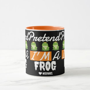 Einfaches Happy Halloween, als wäre ich ein Frosch Tasse
