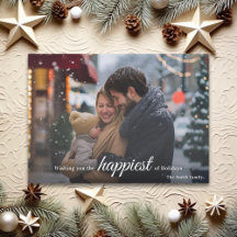 Einfaches Happy Holidays Foto Weihnachten
