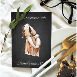 Einfaches Happy Pregnant Valentinstag Gift Feiertagskarte