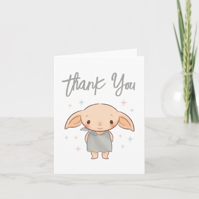 Einfaches Harry Potter - Dobby Baby Shower Dankeskarte (Vorderseite)