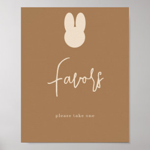 Einfaches Häschen Danke / Gefälligkeiten  Poster