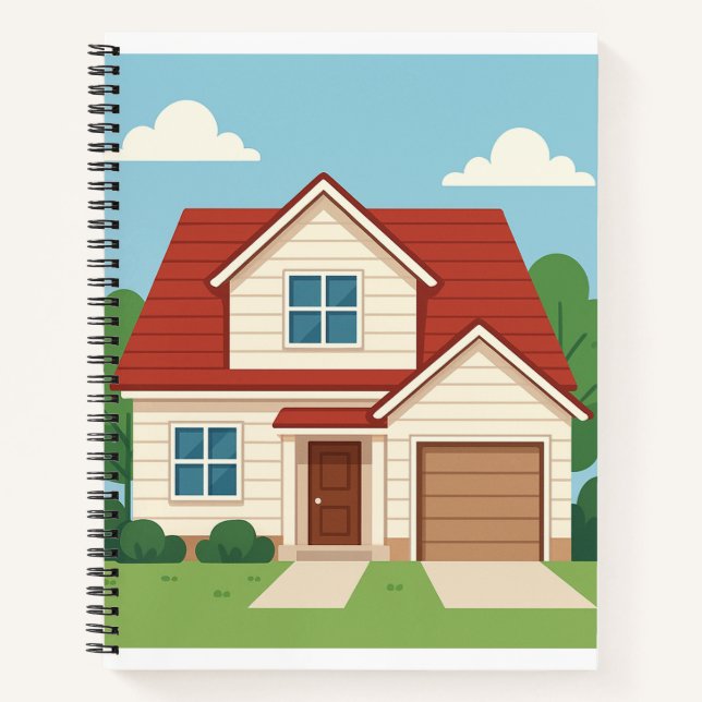 Einfaches Haus Notizbuch (Vorderseite)