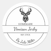 Einfaches, hausgemachte Venison Deer Jerky Label