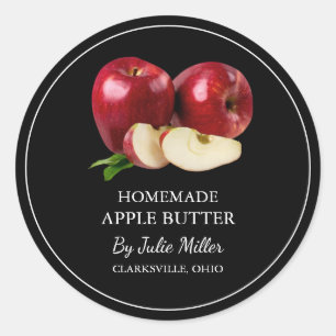 Einfaches hausgemachtes Applet-Butterlabel Runder Aufkleber