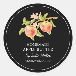 Einfaches hausgemachtes Applet-Butterlabel Runder Aufkleber