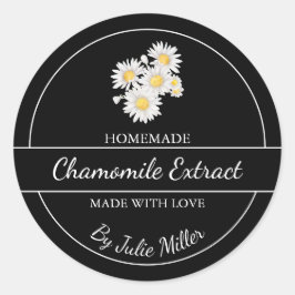 Einfaches, hausgemachtes Chamomile Extract-Label Runder Aufkleber