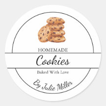 Einfaches, hausgemachtes Cookie-Label
