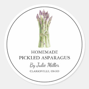Einfaches hausgemachtes Spargel-Label Runder Aufkleber