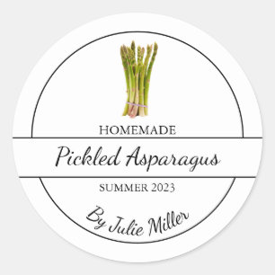 Einfaches hausgemachtes Spargel-Label Runder Aufkleber