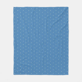 Einfaches, helles Blau und Cream Polka Dot Muster Fleecedecke
