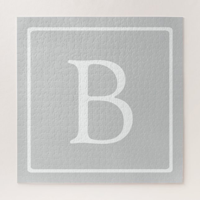 Einfaches hellgraues Monogramm (Vertikal)
