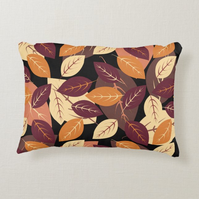 Einfaches Herbstlassen dunkel Dekokissen (Rückseite)