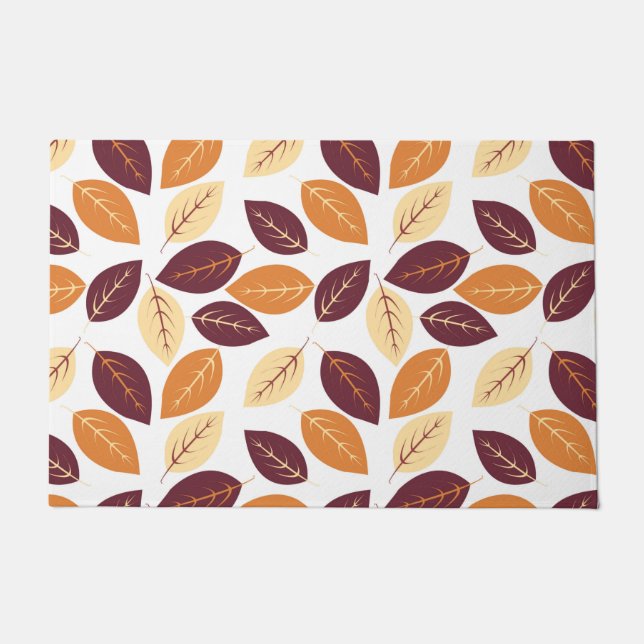 Einfaches Herbstverlassen Tür Fußmatte (Vorderseite)