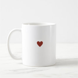 Einfaches Herz Burgund Maroon Moderner Minimaler C Kaffeetasse