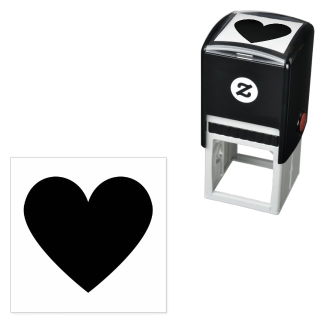 Einfaches Herz Classic Valentine Moderner Minimal Permastempel (Beispiel)