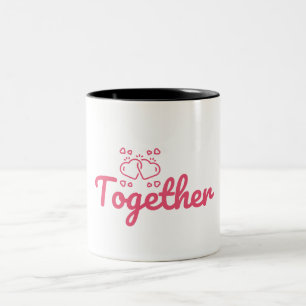 Einfaches Herz für immer Zweifarbige Tasse