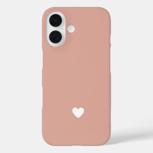 Einfaches Herz Rosa Modern Love Minimal Chic iPhone 16 Hülle
