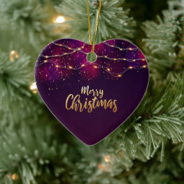 Einfaches Herz Weihnachtsbaum Geschenk Keramik Ornament