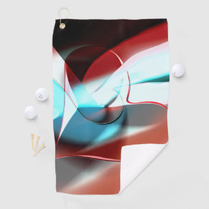 Einfaches Herzdesign, kristalline Tonmischung in K Golfhandtuch