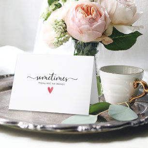 Einfaches herzliches Beileid Karte