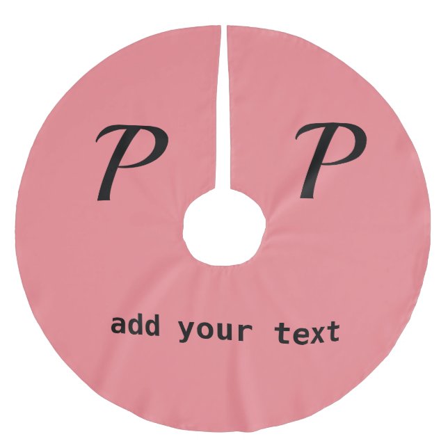 einfaches Hinzufügen eines Foto-Bugs in Monogramm Polyester Weihnachtsbaumdecke (Vorderseite)