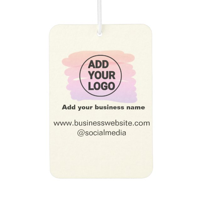 einfaches Hinzufügen eines Logos oder einer Wasser Autolufterfrischer (Vorderseite)