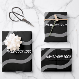 einfaches Hinzufügen Ihrer Text-Monogramm-Namen-Pa Geschenkpapier Set