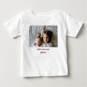 einfaches Hinzufügen IHRES FOTO TEXT CHRISTM Baby T-shirt