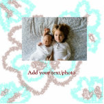 einfaches Hinzufügen IHRES FOTOS TEXT Blue Glitzer Freistehende Fotoskulptur<br><div class="desc">Gestaltung</div>