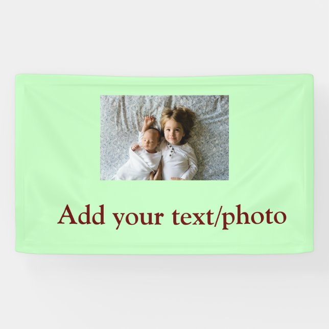 einfaches Hinzufügen IHRES FOTOS TEXT CHRISTMAS Ba Banner (Horizontal)