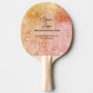 einfaches Hinzufügen Ihres Logos/Designs mit rosa Tischtennis Schläger