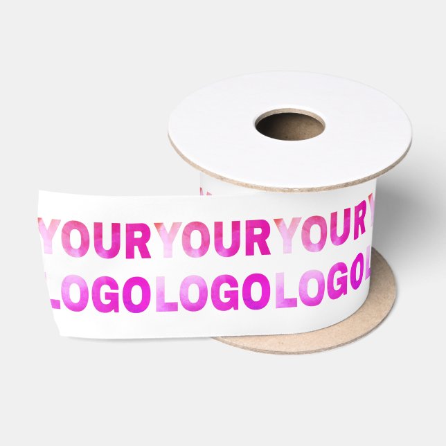 einfaches Hinzufügen von Logo/Design hier Text Satinband (Spule)