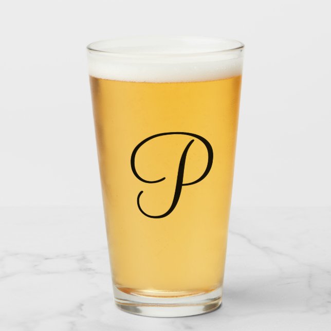 einfaches Hinzufügen von Text-Monogramm-Foto Glas (Vorne (Gefüllt))