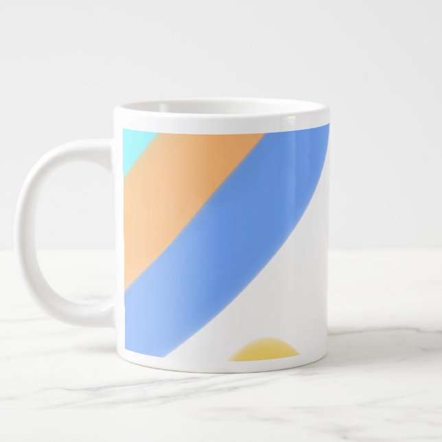 einfaches Hinzufügen von Text-Monogramm-Foto Jumbo-Tasse (Links)