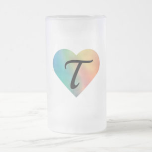 einfaches Hinzufügen von Text-Monogramm-Foto Mattglas Bierglas