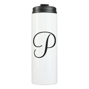 einfaches Hinzufügen von Text-Monogramm-Foto Thermosbecher