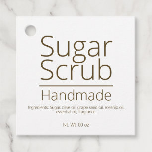 Einfaches, hoch entwickeltes Sugar Scrub Business Geschenkanhänger