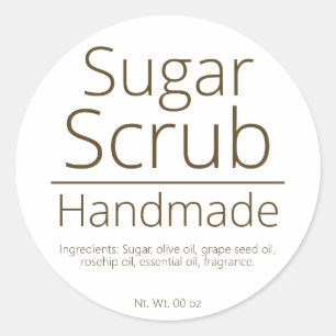 Einfaches, hoch entwickeltes Sugar Scrub Business Runder Aufkleber