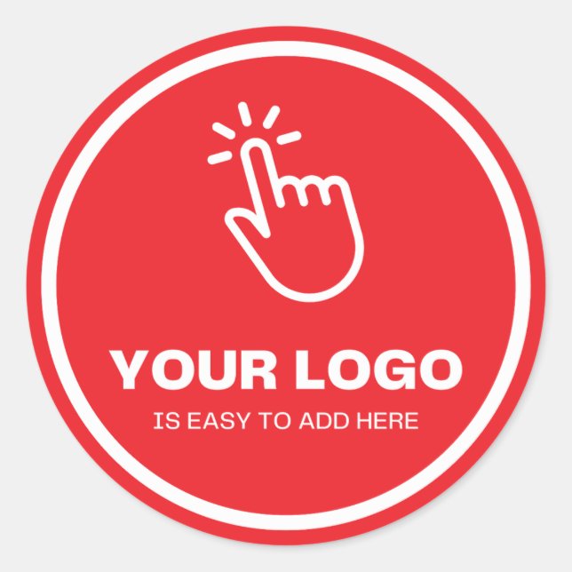 Einfaches Hochladen Ihres Logos mit benutzerdefini Runder Aufkleber (Vorderseite)