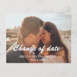 Einfaches Hochzeitdatum für Foto Postkarte