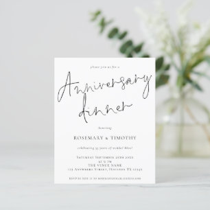 Einfaches Hochzeitessen zum Jubiläum Einladung