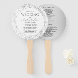 Einfaches Hochzeitsprogramm Fächer