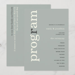 Einfaches Hochzeitsprogramm für Elfenbein Einladung